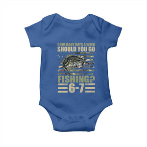 Fishing 67 Meme Baby Onesie How Many Days A Week Should You Go Fishing Camo Flag TS11 Royal Blue Print Your Wear