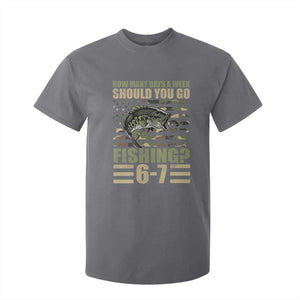 Fishing 67 Meme T Shirt For Kid How Many Days A Week Should You Go Fishing Camo Flag TS11 Charcoal Print Your Wear