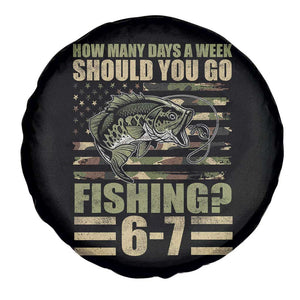 Fishing 67 Meme Spare Tire Cover How Many Days A Week Should You Go Fishing Camo Flag TS11 Print Your Wear