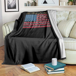 The Pledge of Allegiance Throw Blanket US Military Veteran Patriotic American Flag TS11 Print Your Wear