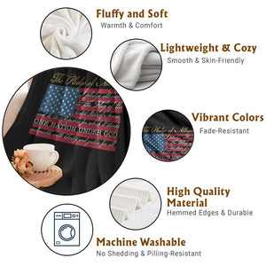 The Pledge of Allegiance Throw Blanket US Military Veteran Patriotic American Flag TS11 Print Your Wear