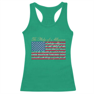 The Pledge of Allegiance Racerback Tank Top US Military Veteran Patriotic American Flag TS11 Irish Green Print Your Wear