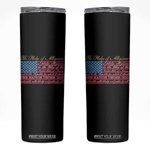 The Pledge of Allegiance Skinny Tumbler US Military Veteran Patriotic American Flag TS11 Black Print Your Wear