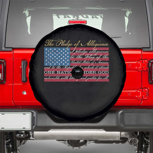 The Pledge of Allegiance Spare Tire Cover US Military Veteran Patriotic American Flag TS11 Black Print Your Wear
