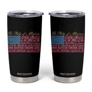 The Pledge of Allegiance Tumbler Cup US Military Veteran Patriotic American Flag TS11 Black Print Your Wear