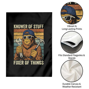 Knower Of Stuff Fixer Of Things Garden Flag Mechanic Bigfoot Dad TS11 Print Your Wear
