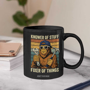 Knower Of Stuff Fixer Of Things Coffee Mug Mechanic Bigfoot Dad TS11 Print Your Wear