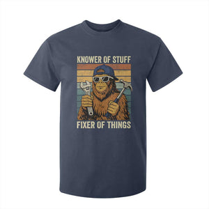 Knower Of Stuff Fixer Of Things T Shirt For Kid Mechanic Bigfoot Dad TS11 Navy Print Your Wear