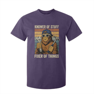 Knower Of Stuff Fixer Of Things T Shirt For Kid Mechanic Bigfoot Dad TS11 Purple Print Your Wear