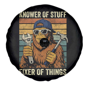 Knower Of Stuff Fixer Of Things Spare Tire Cover Mechanic Bigfoot Dad TS11 Print Your Wear
