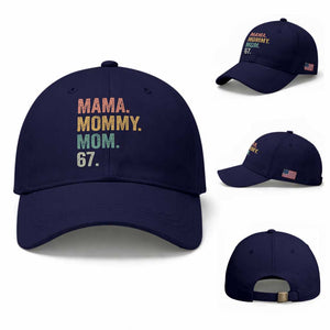 Mama Mommy Mom 67 Baseball Cap Funny Six Seven Mother's Day TS11 Baseball Cap Universal Fit Dark Blue Print Your Wear