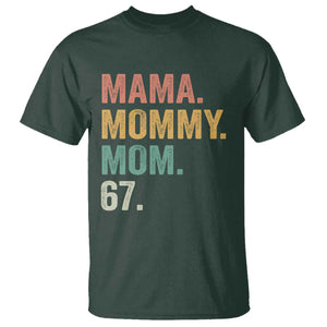 Mama Mommy Mom 67 T Shirt Funny Six Seven Mother's Day TS11 Dark Forest Green Print Your Wear