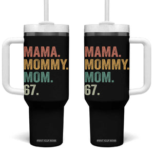 Mama Mommy Mom 67 Tumbler With Handle Funny Six Seven Mother's Day TS11 One Size: 40 oz Black Print Your Wear
