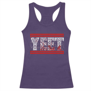 Yeet Funny Wrestling Slang Quote Tribal Art Blood Splatter Racerback Tank Top TS11 Purple Print Your Wear