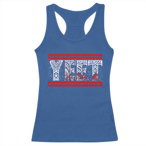 Yeet Funny Wrestling Slang Quote Tribal Art Blood Splatter Racerback Tank Top TS11 Royal Blue Print Your Wear