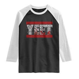 Yeet Funny Wrestling Slang Quote Tribal Art Blood Splatter Raglan Shirt TS11 Black White Print Your Wear