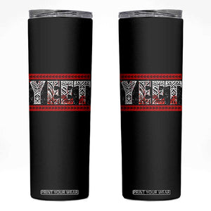 Yeet Funny Wrestling Slang Quote Tribal Art Blood Splatter Skinny Tumbler TS11 Black Print Your Wear