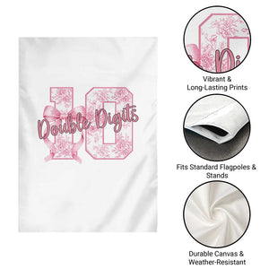 10th Birthday Garden Flag Double Digits Pink Coquette Bow 10 Year Old Aesthetic TS11 Print Your Wear