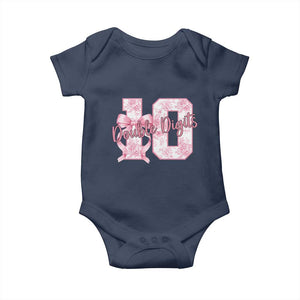 10th Birthday Baby Onesie Double Digits Pink Coquette Bow 10 Year Old Aesthetic TS11 Navy Print Your Wear