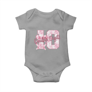 10th Birthday Baby Onesie Double Digits Pink Coquette Bow 10 Year Old Aesthetic TS11 Sport Gray Print Your Wear