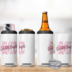 10th Birthday 4 in 1 Can Cooler Tumbler Double Digits Pink Coquette Bow 10 Year Old Aesthetic TS11 Print Your Wear