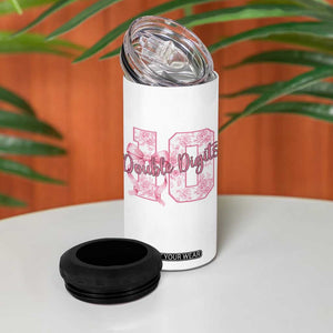 10th Birthday 4 in 1 Can Cooler Tumbler Double Digits Pink Coquette Bow 10 Year Old Aesthetic TS11 Print Your Wear