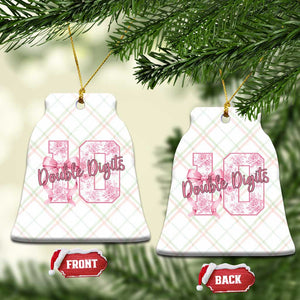 10th Birthday Ceramic Ornament Double Digits Pink Coquette Bow 10 Year Old Aesthetic TS11 Print Your Wear