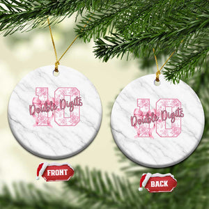 10th Birthday Ceramic Ornament Double Digits Pink Coquette Bow 10 Year Old Aesthetic TS11 1pc White Marble Print Your Wear