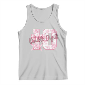 10th Birthday Tank Top Double Digits Pink Coquette Bow 10 Year Old Aesthetic TS11 Ash Print Your Wear