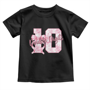10th Birthday Toddler T Shirt Double Digits Pink Coquette Bow 10 Year Old Aesthetic TS11 Black Print Your Wear