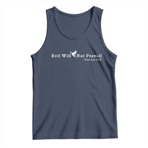 Evil Will Not Prevail Pope Leo XIV Tank Top TS11 Navy Print Your Wear