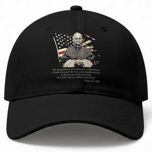 Pope Leo XIV Baseball Cap You Cannot Follow Both Christ And The Cruelty Of Kings TS11 Print Your Wear
