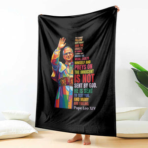 Pope Leo XIV No Kings Throw Blanket You Cannot Follow Both Christ And The Cruelty Of Kings TS11 Print Your Wear
