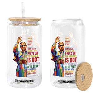 Pope Leo XIV No Kings Glass Can You Cannot Follow Both Christ And The Cruelty Of Kings TS11 Print Your Wear