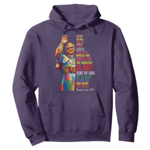 Pope Leo XIV No Kings Hoodie You Cannot Follow Both Christ And The Cruelty Of Kings TS11 Purple Print Your Wear
