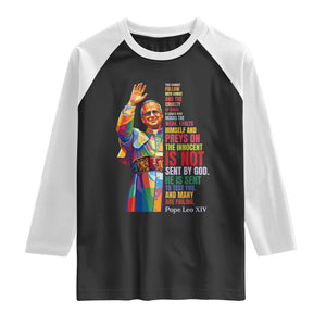 Pope Leo XIV No Kings Raglan Shirt You Cannot Follow Both Christ And The Cruelty Of Kings TS11 Black White Print Your Wear