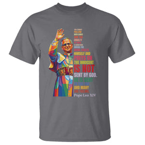 Pope Leo XIV No Kings T Shirt You Cannot Follow Both Christ And The Cruelty Of Kings TS11 Charcoal Print Your Wear