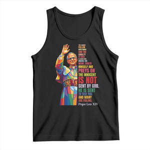 Pope Leo XIV No Kings Tank Top You Cannot Follow Both Christ And The Cruelty Of Kings TS11 Black Print Your Wear