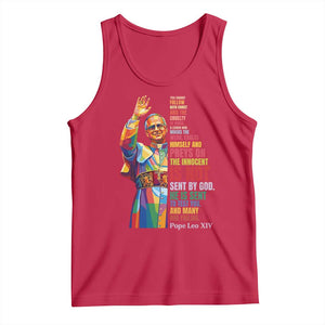 Pope Leo XIV No Kings Tank Top You Cannot Follow Both Christ And The Cruelty Of Kings TS11 Red Print Your Wear