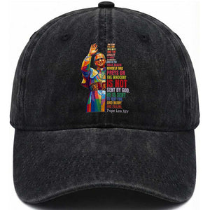 Pope Leo XIV No Kings Washed Cotton Baseball Cap You Cannot Follow Both Christ And The Cruelty Of Kings TS11 Print Your Wear