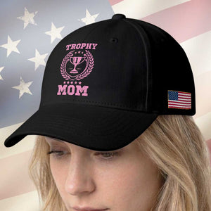 Trophy Mom Baseball Cap Number One Mama Funny Mother's Day TS11 Print Your Wear