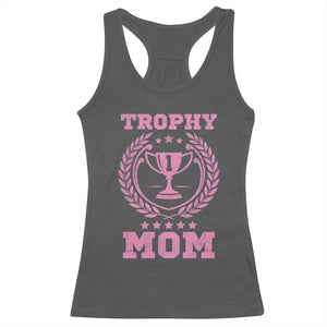 Trophy Mom Racerback Tank Top Number One Mama Funny Mother's Day TS11 Dark Heather Print Your Wear