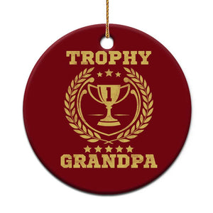 Trophy Grandpa Ceramic Ornament Funny Number One Grandfather TS11 1pc Red Print Your Wear