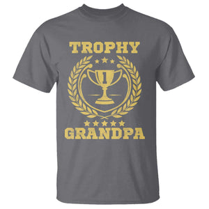 Trophy Grandpa T Shirt Funny Number One Grandfather TS11 Charcoal Print Your Wear