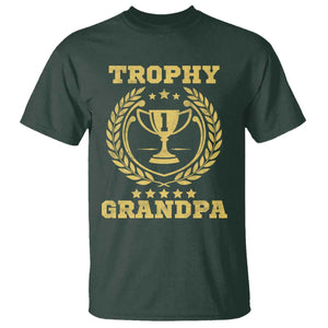 Trophy Grandpa T Shirt Funny Number One Grandfather TS11 Dark Forest Green Print Your Wear