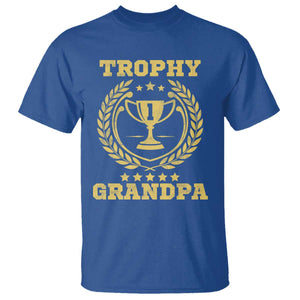 Trophy Grandpa T Shirt Funny Number One Grandfather TS11 Royal Blue Print Your Wear