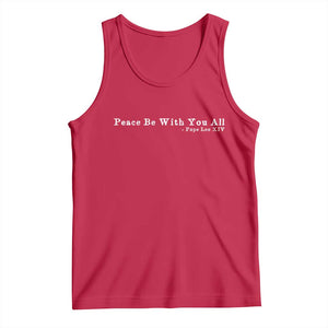 Peace Be With You All Pope Leo XIV Tank Top TS11 Red Print Your Wear