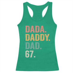 Dada Daddy Dad 67 Racerback Tank Top Funny Six Seven Father's Day TS11 Irish Green Print Your Wear