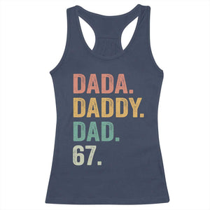 Dada Daddy Dad 67 Racerback Tank Top Funny Six Seven Father's Day TS11 Navy Print Your Wear