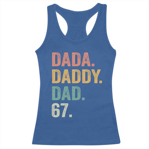 Dada Daddy Dad 67 Racerback Tank Top Funny Six Seven Father's Day TS11 Royal Blue Print Your Wear
